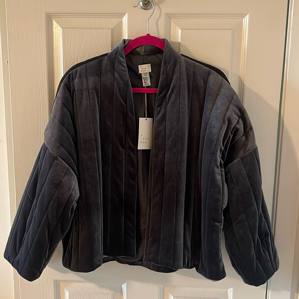 A New Day velvet duster jacket